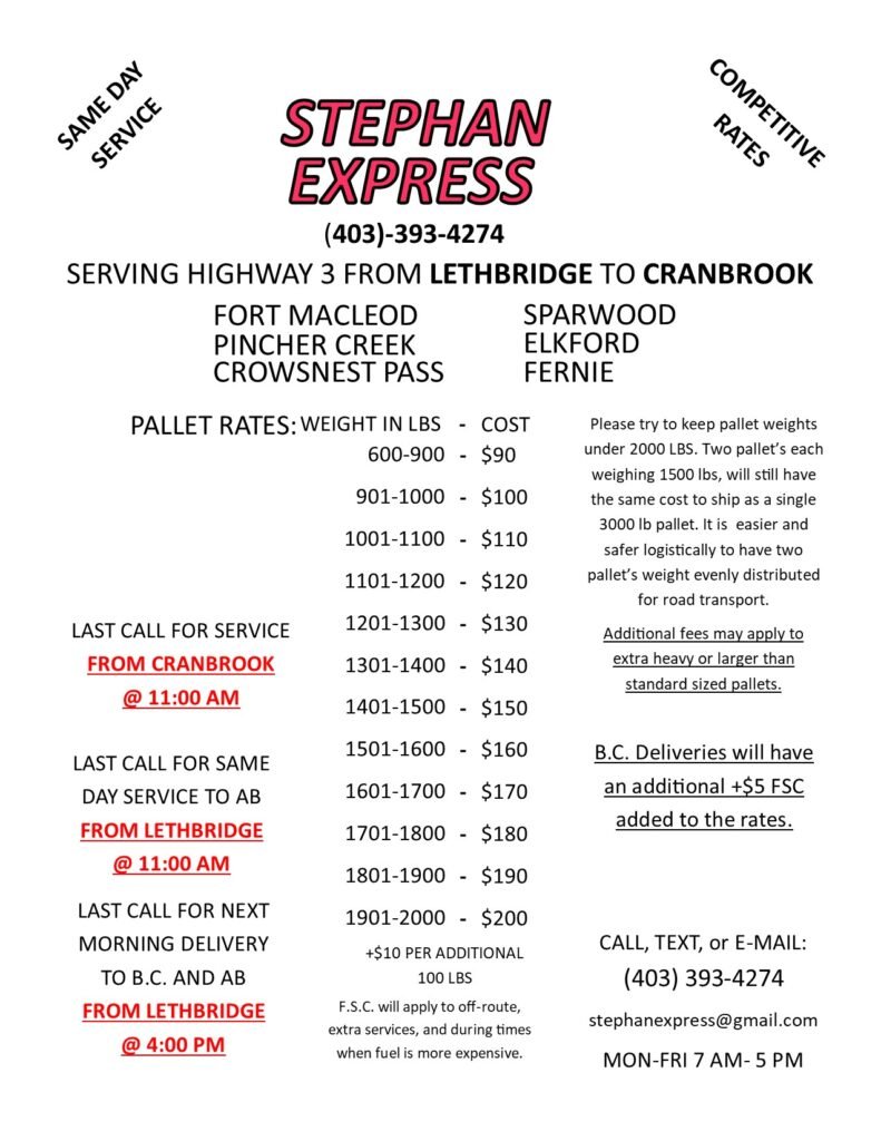 Stephan-Express-Pallet-Rates